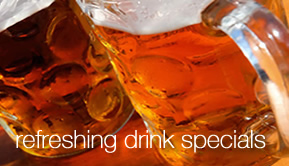 Drink specials at Rusty's family restuarant bar and grille